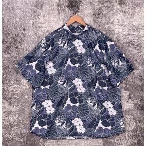 Tommy Bahama The Coconut Point Hawaiian Shirt XXL Mens Blue Floral